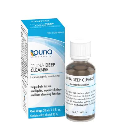 Guna Deep Cleanse Homeopathic All Natural Systemic Body Cleansing Toxin Release Liver and Kidney Support and Detoxification - 1 Ounce