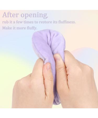 Ultra Soft 5 Inch Powder Puff - Washable Velour for Body & Face Powder - Large Loose Powder Puff in Purple - Buy Online on GoSupps.com