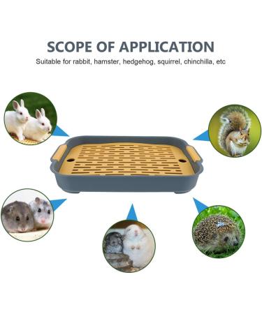 GREENADSCAPE 2pcs Box Rabbit Toilet Rat Cage Bunny Trainer Toilet Small Pets Toilet Bunny Litter Toilet Pp 27.00X18.80X4.00CM As Shown 1 - Buy Online on GoSupps.com