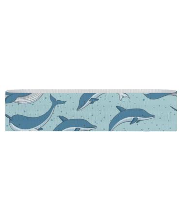 Whales Mermaids Narwhals Yoga Workout Bands Comfort Legs Booty Resistance Straps Physical Therapy Aids