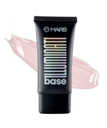 lluminati Base Dewy Primer with Highlighter | Glowy Dewy Primer for Face Makeup | Finish (45ml) (PINK)