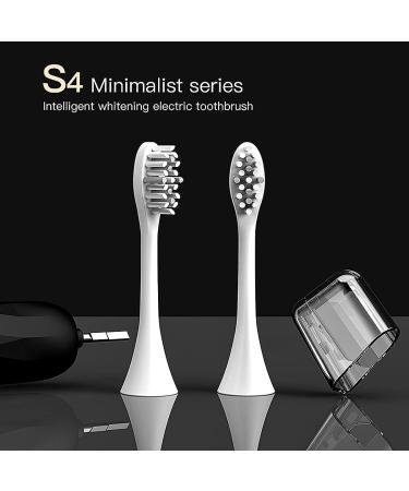AGOAL Electric Toothbrush - Rechargeable Power Toothbrush for Adults | Ultra Cleaning with 4 Modes | 2 Dupont Brush Heads | Waterproof IPX7 | S4 Black - Buy Online on GoSupps.com