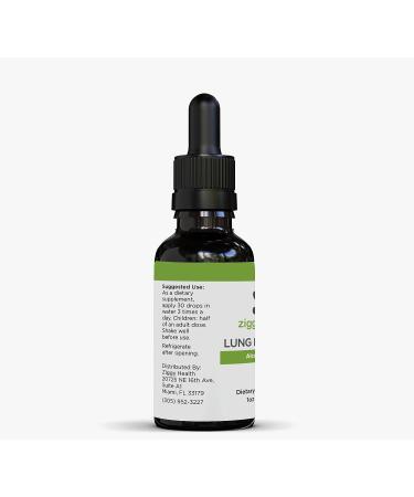 Ziggy Health Lung Relief - 1oz Liquid Tincture for Cough, Sore Throat & Respiratory Support - Buy Online on GoSupps.com