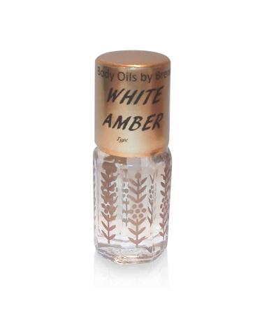 Body Oils by Brenda White Amber Attar-No Alcohol-Scented Oil White Amber-Concentrated Perfume Oil-Luxury Import Oils (3 ml) 0.1 Fl Oz (Pack of 1)