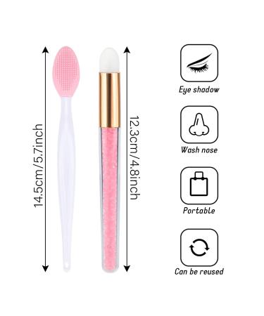G2PLUS 102PCS Makeup Brush Kit - Glitter Crystal Lip Brushes Eyelash Brushes & More - Perfect for Personal Care & Eyelash Extensions (Pink - Buy Online on GoSupps.com