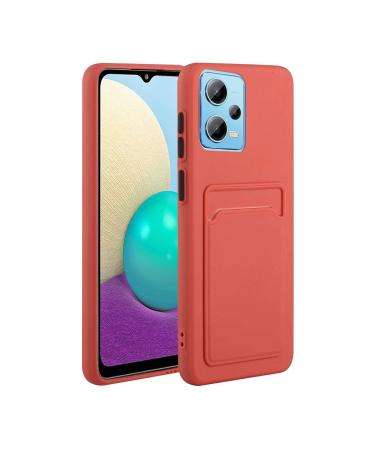 Tivenfezk Nadoli Silicone case for Xiaomi Redmi Note 12 Pro 5G Ultra thin shockproof scratch -resistant Wallet soft TPU protective cover Mobile phone case with credit card holder Xiaomi Redmi Note 12 Pro 5g plum red