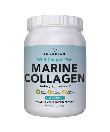 Premium Anti-Aging Marine Collagen Powder 17.6 Oz | Wild-Caught Hydrolyzed Fish Collagen Peptides | Type 1 & 3 Collagen Protein Supplement | Amino Acids for Skin, Hair, Nails | Paleo Friendly, Non-GMO