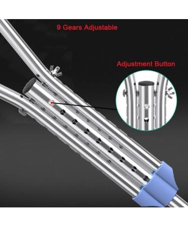 Adult Crutches Elderly Crutches Portable Stainless Steel Medical Underarm Crutches Adjustable Comfort Handle Crutches Load Bearing 136kg Convenient Independence - Buy Online on GoSupps.com