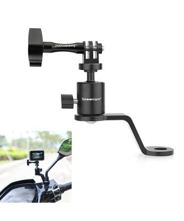 Aluminum motorcycle rear-view mirror 360 rotation metal bracket Holding clamp compatible for GoPro Max Hero 12/11/10/8/7/6/5 yi akaso SJCAM DJI Osmo and other action-cameras