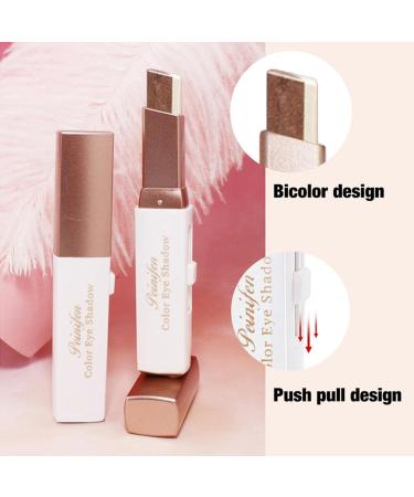 Eyeshadow Stick Matte Finish - Waterproof Long Lasting Bicolor Eye Shadow 6 Gradient Colors Eyeshadow Pencils For Natural Pink Brown Women Girls - Eyes Cosmetics Makeup Sticks Starter Travel Use Aezon 02#brown Coffee - Buy Online on GoSupps.com