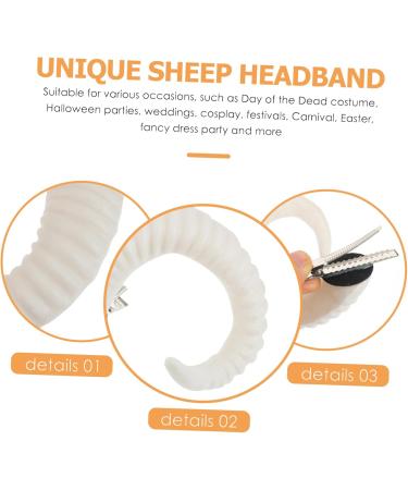 WOFASHPURET Pair Devil Horns Cosplay Devil Horn Hair Clips Black Horns Ram Horns Headband Clip on Horns Hair Clips Cosplay Goat Horns Headbands Unique Sheep Headband Women's White Props Fancy - Buy Online on GoSupps.com