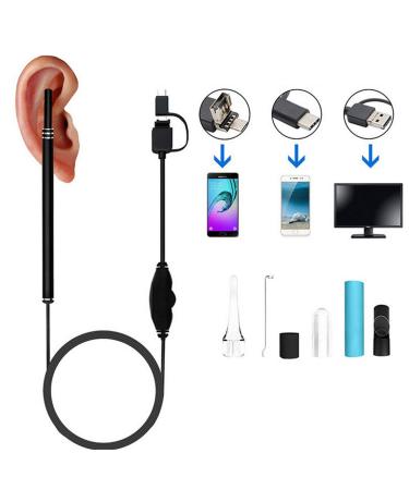 Cool furniture Visual endoscope endoscope with 6 adjustable LED lights for Micro USB/Type-C/USB PC - Black (not for iPhone)