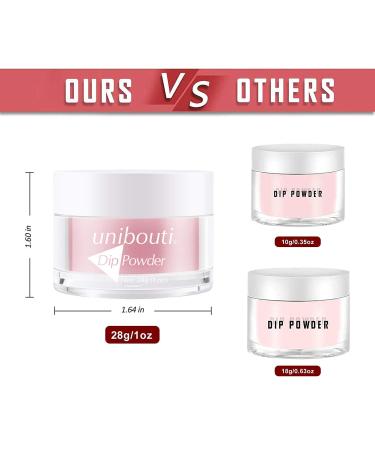 Unibouti Clear Dip Powder Nail Color 1oz/28g - Pro Nail Dipping Powder for French Nail Art - Starter Manicure Salon DIY at Home - Buy Online on GoSupps.com