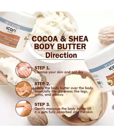 ican London Cocoa Butter & Shea Butter Moisturizing Cream For Face & Body 500g - Buy Online on GoSupps.com