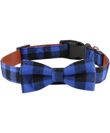 Asvin Personalized Velvety Dog Collar - Adjustable & Removable for Small Medium Large Dogs (L Deep Blue) - International Shipping Available - Buy Online on GoSupps.com