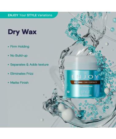 ENJOY Dry Wax - Non-Greasy Flexible Hold Hair Styling Cream - Color Safe & Anti-Frizz - 2.1 Oz - Buy Online on GoSupps.com