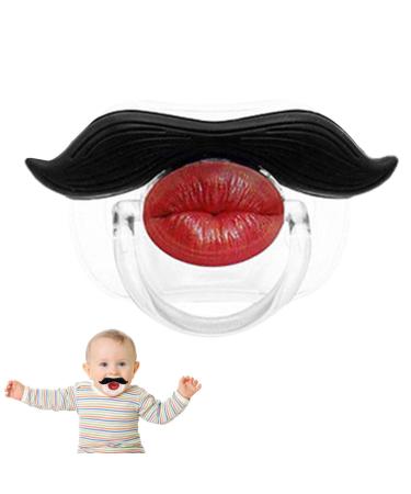 Vincent Bart Schnuller for toddlers - orthodontic mustache pacifier for toddlers - soft and safe silicone pacifier for babies and toddlers unisex
