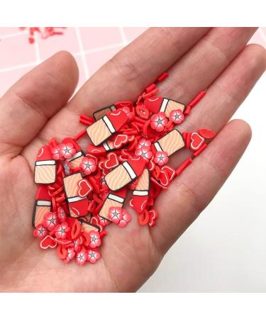 RT 100g Polymer Clay Lovely Flower Lip Stick Slices Sprinkles for Crafts Making DIY Nail Art Decoration Slime Filler Accessories Y118 (Color : Mixed) - Buy Online on GoSupps.com