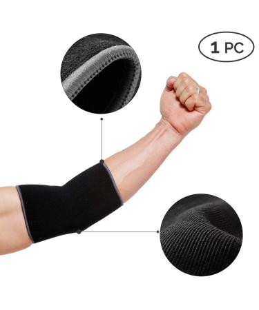 NeoTech Care Elbow Support Sleeve - Size Large Black (Pack of 1) | Comfortable Compression for Pain Relief - Buy Online on GoSupps.com