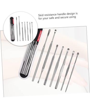 KALLORY 7pcs Ear Picking Tool Set - 3 Sets Spring Ear Cleaning Tools - Silver Ear Care Set 12x1x1cm - Buy Online on GoSupps.com
