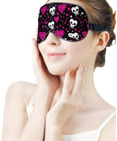 Heart of Skull Sleep Mask - Ultralight Comfortable Eye Mask for Travel & Night Sleep | Block Out Light for Men & Women - Buy Online on GoSupps.com