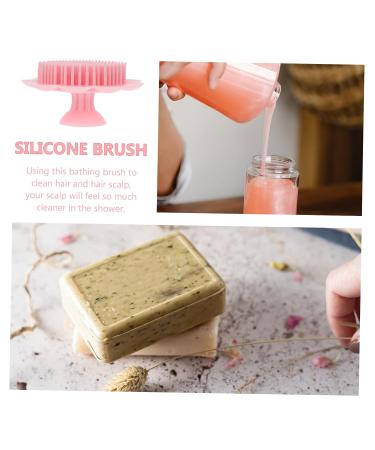 GLSTOY Silicone Shampoo Brush - Pink | Hair Scrubber & Baby Massager - Buy Online on GoSupps.com