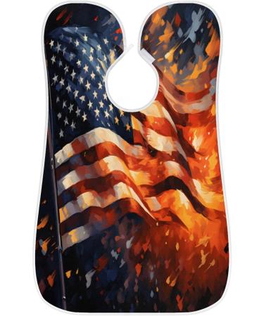 Shop Abstract Flag Flame Beard Bib Apron | Beard Hair Catcher for Men - Perfect Gift for Father's Day Anniversary & Christmas - Buy Online on GoSupps.com