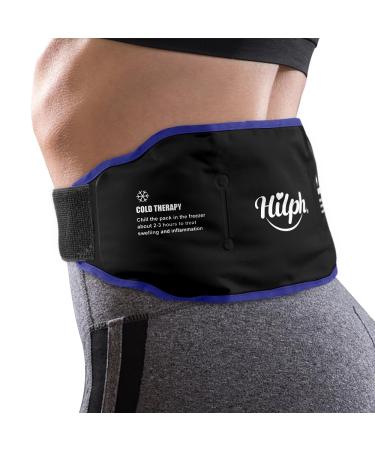Hilph back cooling pad cold and warm compress gel cooling pillows with elastic ligaments Velcro fastener for back injuries sciatica shoulders belly black