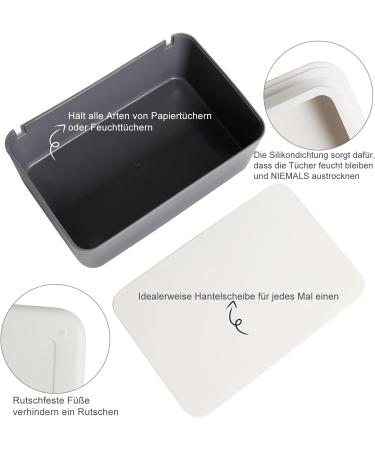 Buy Versatile Gray & White Wet Wipes Box - Perfect for Baby Care Handkerchiefs and Napkins - International Shipping Available - Buy Online on GoSupps.com