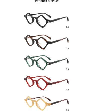 Buy Blue Light Blocking Reading Glasses - Stylish Metal Computer Eyeglasses 3.50 C5 | Anti Eyestrain & Glare Protection - Buy Online on GoSupps.com