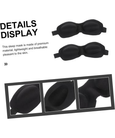 6 Pcs 3D Stereo Goggles Men's Night Eye Sleeping Masks - Black Cotton Blindfold Set for Work and Travel - Pack of 6 - Buy Online on GoSupps.com