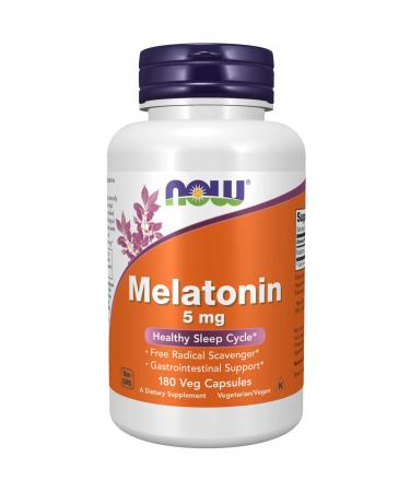 Now Foods Melatonin 5 mg 180 Veg Capsules