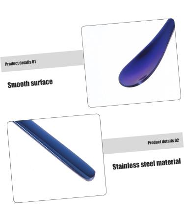 Levemolo 2pcs Pet Food Scoop Stainless Steel Lizard Scoop for Food Lizard Food Small Scoop 19.20X1.30X0.20CM Blue - Buy Online on GoSupps.com