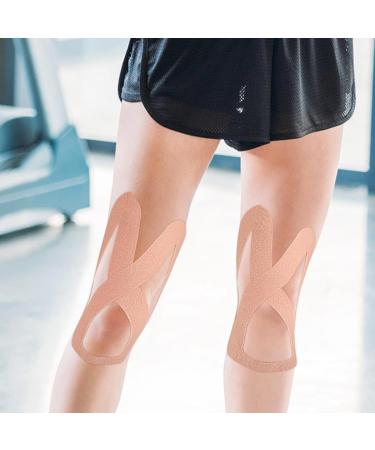 Kinesiology Tape Precut Strips | Sports Tape for Knee Stability Pre-Cut Sports Tape for Knee Pre Cut Kinesiology Tape Strips Sports Tape Kinesiology Breathable Traceless for Swimming - Buy Online on GoSupps.com