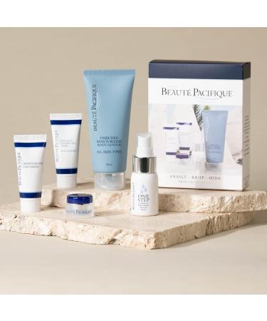 Beaut Pacifique - Skin Care Starter Kit - 5 Beauty Products for Face Care - Cleanser Moisturizing Creme Hydrating Mask and Anti-Wrinkle Eye Creme - Beauty Gifts Sets For Women - Skincare Gift Set Face / Eyes - Buy Online on GoSupps.com