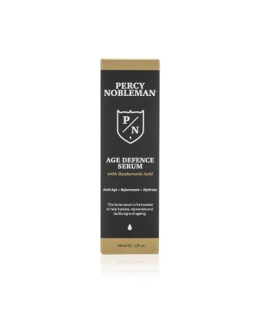 Percy Nobleman Age Defence Serum with Hyaluronic Acid - Anti-Aging Face Serum for Youthful Skin 30ml - Buy Online on GoSupps.com