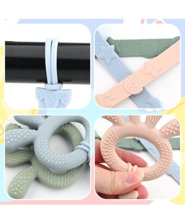 Tough Silicone Baby Tea Toys - 3 Pack | Easy Clean Teething Toys for Toddlers | Perfect Gift for Boys & Girls - Buy Online on GoSupps.com