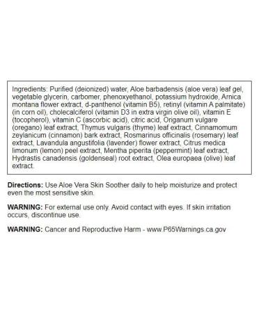 Swanson Aloe Vera Skin Soother Gel - 4 Fl Oz (118 ml) for Soothing Skin - International Shipping Available - Buy Online on GoSupps.com