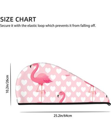 Microfiber Hair Drying Cap - Cute Flamingo Towel Wrap for Quick Drying Thick & Curly Hair - Buy Online on GoSupps.com