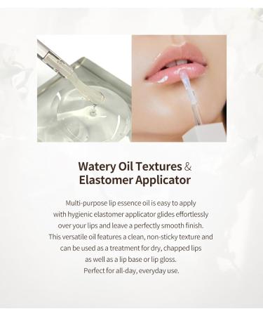 Heart Percent Commas on Life Essential Lip Essence #101 Lulluaby Watery Oil Clear Lipgloss Essence Intense Overnight Sleeping Lip Treatment 6g (0.2 fl. oz.) - Buy Online on GoSupps.com