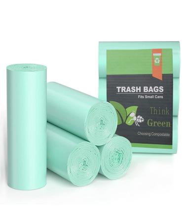 75 Counts AYOTEE Mini Garbage Bags, 1.2 Gallon Small Compostable Trash Bags, Small Garbage Bags for home, Fit 4.5 or 5 Liter Bathroom Wastebasket Can Liners(Green) 75 Count (Pack of 1)