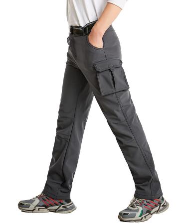 JOMLUN Boys Fleece Lined Hiking Pants - Winter Gray, 14-16 Years - Buy Online on GoSupps.com