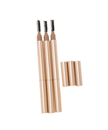 Beavorty 3pcs Double Ended Eyebrow Pencil Dark Brown Eyebrow Pencils Eyebrow Makeup Pencils Makeup Supplies