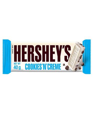 Hersheys Hershey's Cookies White Chocolate Cream with Chocolate Cookie Pieces 40g