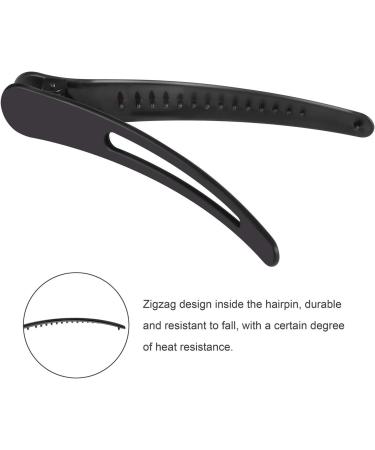 iwobi 12 Pcs Women Plastic Crocodile Hair Clips Hairdresser Sectioning clips Combi-clip Card (Black) - Buy Online on GoSupps.com