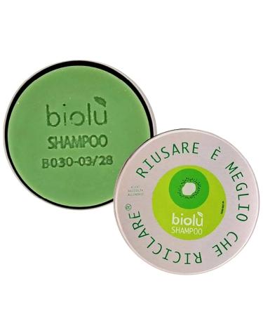 BIOLU Kiwi Bio Solid Shampoo 55g with Tin Container - BIOLU Code LBSSKI