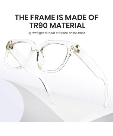 Cyxus Oversize Square Blue Light Blocking Glasses - TR90 Frame UV Protection Anti Eye Strain - Stylish & Comfortable for Men & Women - Buy Online on GoSupps.com