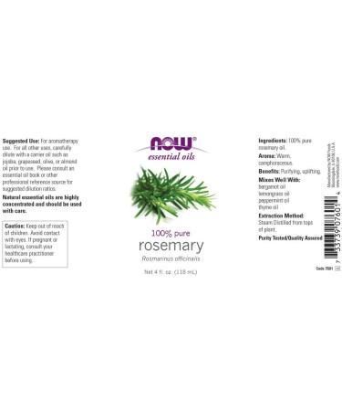Buy Now Foods Rosemary Essential Oil 4 fl oz (118 ml) - Pure & Natural | International Shipping - Buy Online on GoSupps.com