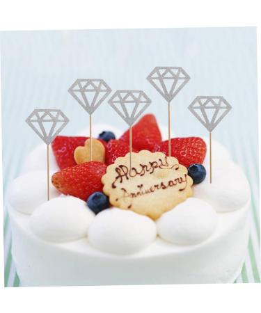 Vaguelly 150 Pcs Gold Diamond Topper Fruitcakes Wedding D cor Cake Diamonds Wedding Diamond Glitter Diamond Home Ornament Fruit Cake Glitter Wedding Cupcake Picks Commemorate Toothpick - Buy Online on GoSupps.com