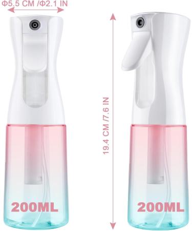 Uraqt 200ml Atomizer Spray Bottle Gradient Pink Green | Perfect for Hair Styling Plants & Cleaning - Buy Online on GoSupps.com